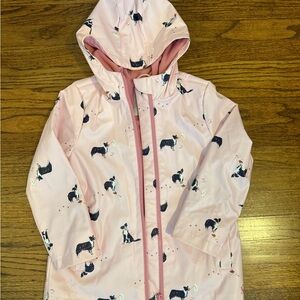 Joules Pink Raincoat with Fun Print